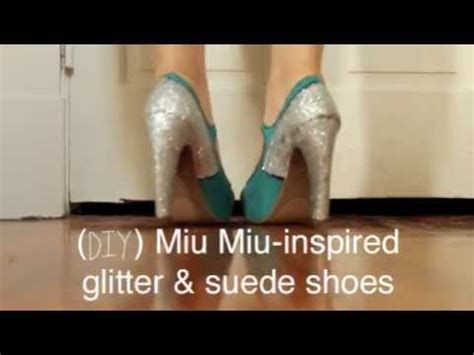 fake miu miu glitter shoes|How to make your own Miu Miu glitter and suede boots .